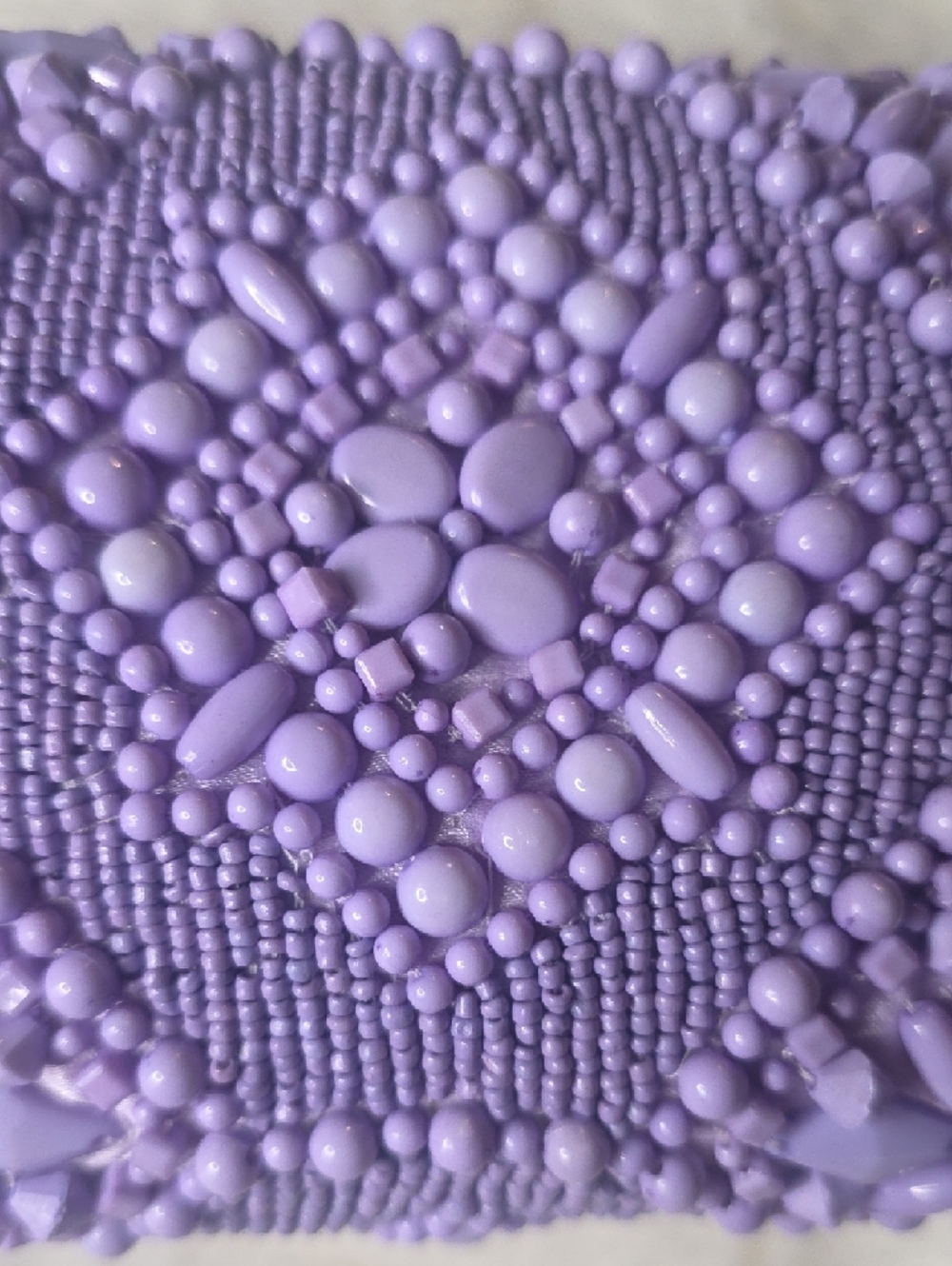 Viral TJMaxx Lavender Beaded Embellished Clutch Wallet Handmade In India - Picture 5 of 7